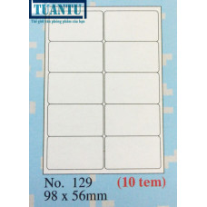 Giấy nhãn Tomy A4 No.129 (98mm x 56mm)