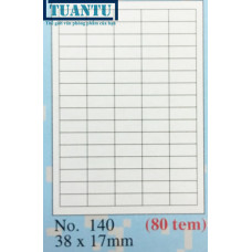 Giấy nhãn Tomy A4 No.140 (38mm x 17mm)