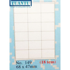 Giấy nhãn Tomy A4 No.149 (68mm x 47mm)