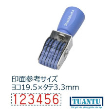 Dấu đóng 6 số cao 3.3mm Shachihata CF-65G