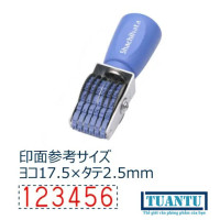 Dấu đóng 6 số cao 2.5mm Shachihata CF-66G