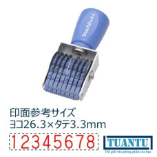 Dấu đóng 8 số cao 3.3mm Shachihata CF-85G
