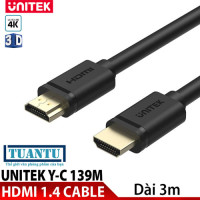 Cáp HDMI 3M Unitek YC 139M Dây Tròn
