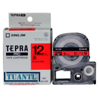 Băng mực máy in nhãn Tepra Pro 12mm SC12R đỏ