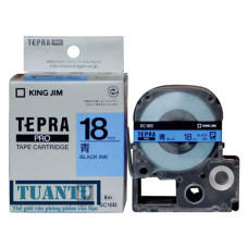 Băng mực máy in nhãn Tepra Pro 18mm SC18B xanh dương