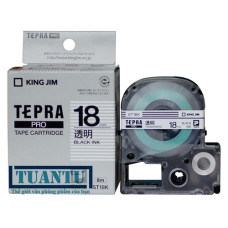 Băng mực máy in nhãn Tepra Pro 18mm ST18K trong (clear)
