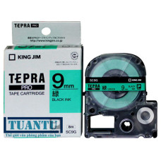 Băng mực máy in nhãn Tepra Pro 9mm SC9G xanh lá